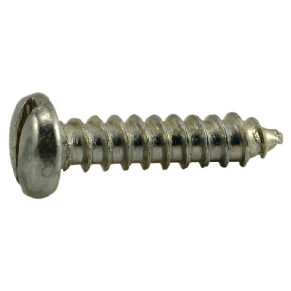 Midwest Fastener Sheet Metal Screw, #4 x 1/2 in, Zinc Plated Steel Pan Head Slotted Drive, 100 PK 62083 - main
